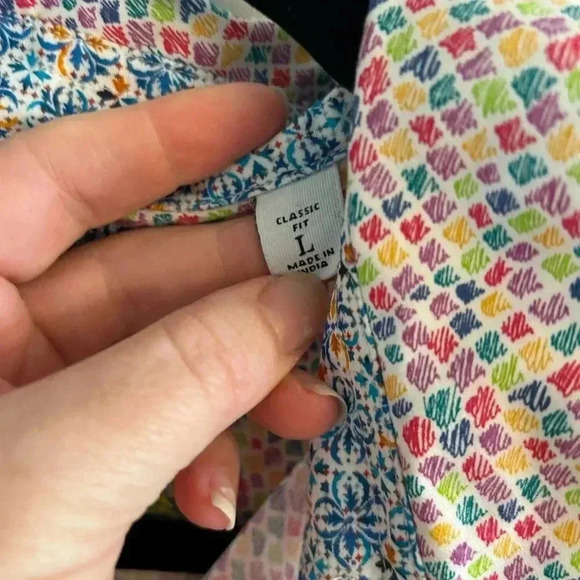 Robert Graham Pocatello Classic Fit Short Sleeve Stretch Shirt Multi Large - Picture 3 of 6